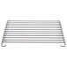 A metal wire rack with metal bars and hooks for a Bakers Pride Single Deck Convection Oven.