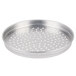 An American Metalcraft 12" round silver aluminum pizza pan with holes.