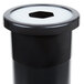 A black cylinder with a white lid on top.