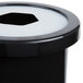 A black container with a white lid and hole in the top.