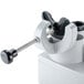A white and black Robot Coupe vegetable prep attachment kit with a black handle.