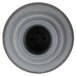 A close-up of a grey Vacu Vin wine stopper with a white circle in the center.