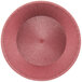 A close up of a pink polyethylene round basket.