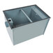 A grey rectangular Watts WD-50 Grease Trap with a metal lid.