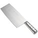 A Town stainless steel cleaver with a silver handle.