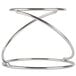 An American Metalcraft stainless steel pizza stand with a spiral design.