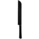 A black Fineline plastic bread knife with a handle.