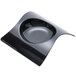 A Fineline black plastic tray with curved edges.