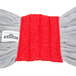 A red and grey Unger SmartColor microfiber tube mop head with a white label.