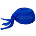 A blue Headsweats chef bandana with a blue bandana on it.