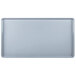 A rectangular slate blue tray with a gray surface.