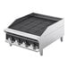A Vollrath stainless steel charbroiler with three radiant burners.