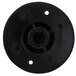 A black plastic Garland universal dial with holes.