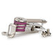 A silver and purple Hi-Limit Thermostat clamp with screws.