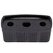 A black plastic 2" oven valve handle holder with three holes.
