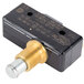 A black and gold metal All Points micro switch.