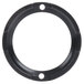 A black circular spacer seal with holes.