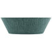 A green polyethylene bowl with a textured surface and a dark green rim.