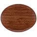 A country oak fiberglass tray with an oval edge.