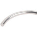 A silver curved spring for a Perfect Fry left hand ramp on a white background.