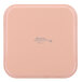 A square dark peach Cambro lunch tray with a lid.