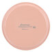 A pink fiberglass round tray with the word Camtray in blue.