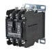 A black Replacement Non-Reversing Contactor with silver metal brackets.