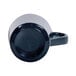 An Elite Global Solutions Lapis black melamine mug with a handle.