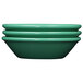 A stack of three Elite Global Solutions Rio Autumn Green melamine monkey dishes.