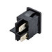A black Structural Concepts Mini Rocker Switch with two gold terminals.