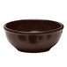 A black bowl with a white surface and a black rim.
