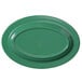 An Elite Global Solutions green melamine oval platter.