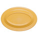 A yellow oval Elite Global Solutions melamine platter.