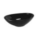A black Elite Global Solutions Moderne oblong bowl.