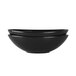 An Elite Global Solutions black rectangular melamine bowl.