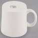 A white Homer Laughlin executive mug with a handle.