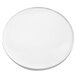 A white round platter with a circular design on it.