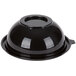 A Fineline black PET plastic bowl with a round top.