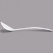 An Elite Global Solutions white spoon with a white handle on a gray background.