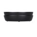 Two black Elite Global Solutions oval melamine bowls on a white background.