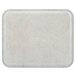 A white rectangular Cambro fiberglass tray with a clear surface and a white border.
