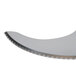 A Robot Coupe fine serrated blade with a curved edge.