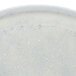 A white plate with silver specks.