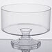 A clear plastic Fineline trifle bowl with a base.