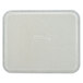 A white rectangular Cambro fiberglass tray with a white border.