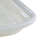 A white rectangular fiberglass Cambro tray.