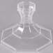 A Fineline clear cake stand with a clear triangular base.