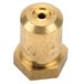 A brass cylinder with a hole threaded on one end.