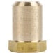 A brass nut threaded onto a brass cylinder.
