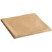 A folded beige Creative Converting plastic table cover on a white background.